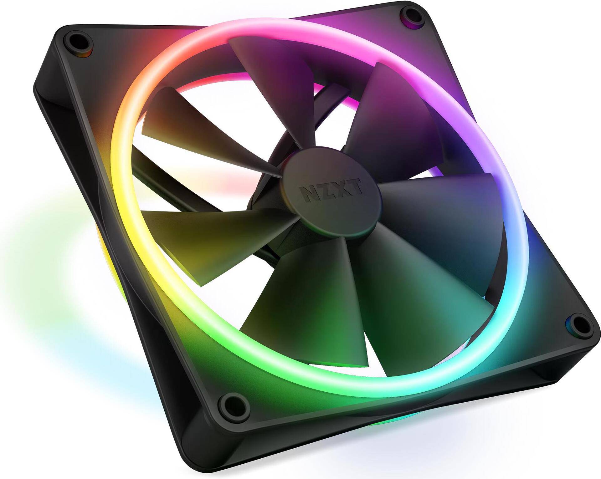 NZXT F120 RGB DUO - Gehäuselüfter, Schwarz (120mm, 20x LED)