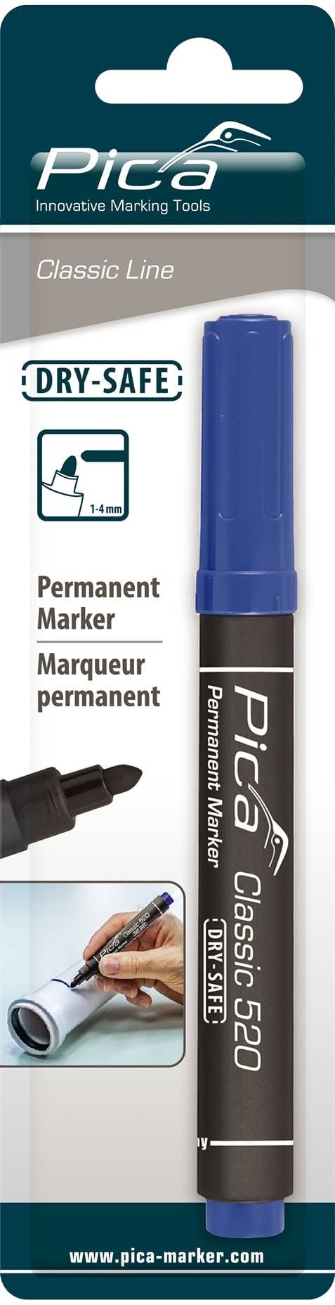 Pica Permanentmarker 1-4mm Rund spitze blau SB