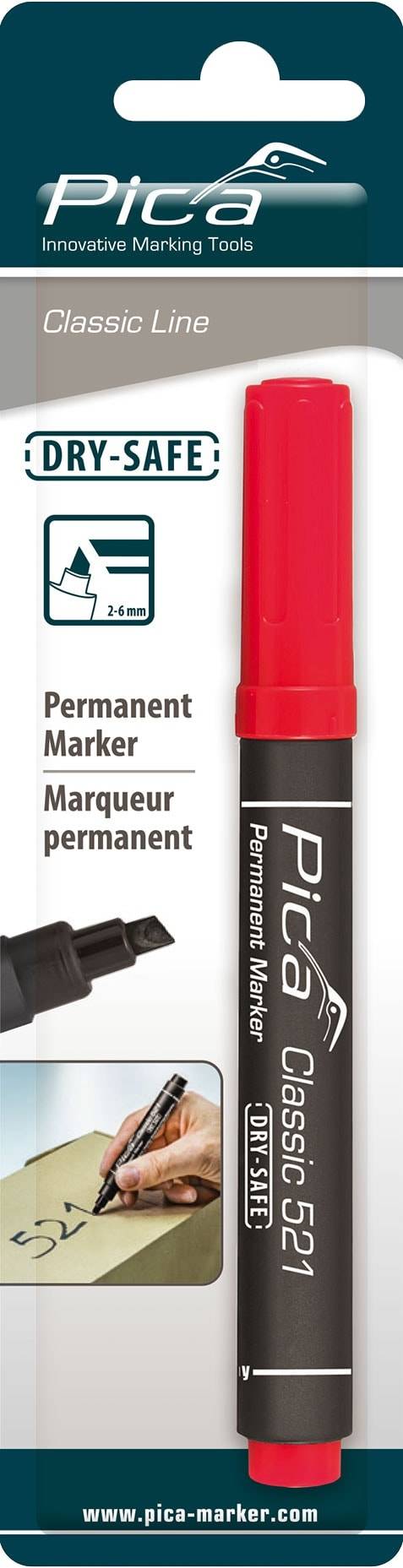 Pica Permanentmarker 2-6mm Keil spitze rot SB