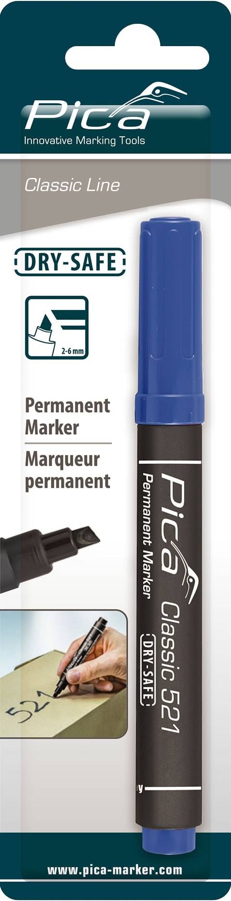 Pica Permanentmarker 2-6mm Keil spitze blau SB