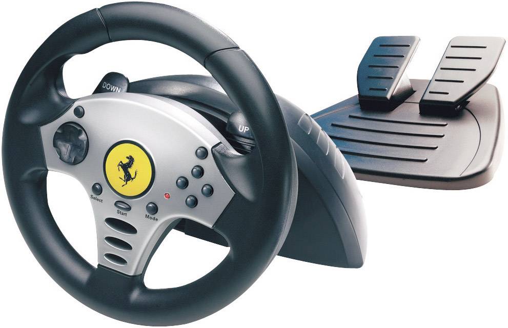 Thrustmaster Universal Challenge Racing Wheel 5-in-1 Lenkrad USB PC, Nintendo Wii, PlayStation 2, PlayStation 3 Schwarz, Silber Schraubbefestigung