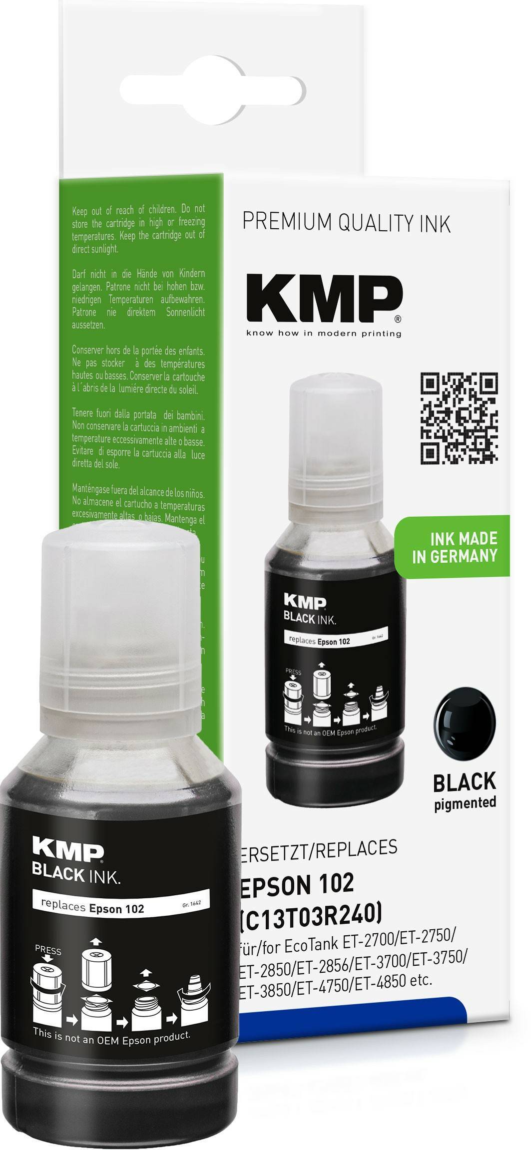 Tinte EcoTank T03R1 7500 S. black remanufactured - Wiederaufbereitet - Tintenpat