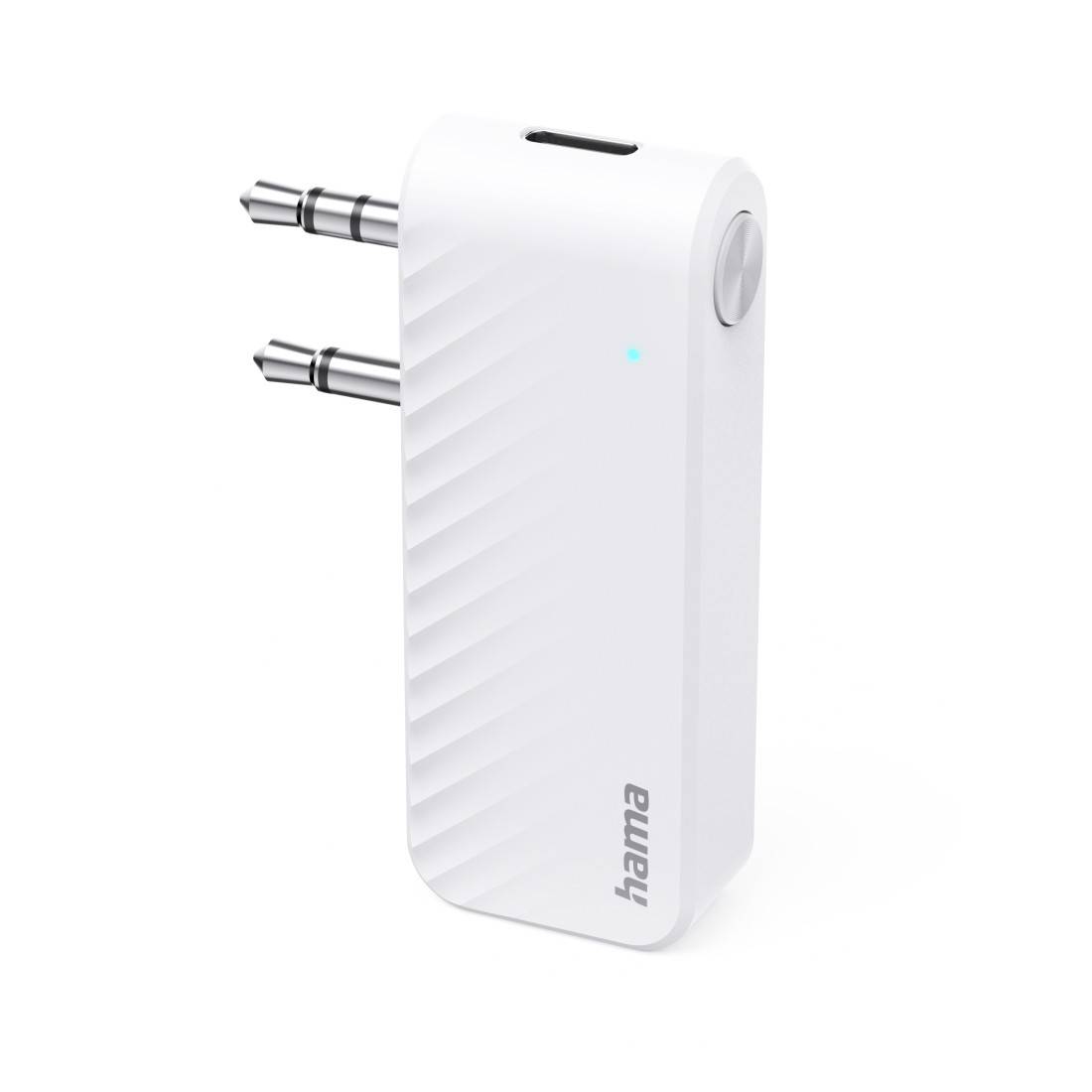 hama 00014171 Bluetooth®-Audio-Transmitter für Flugzeuge und universal, 10h, m. AUX, Weiß