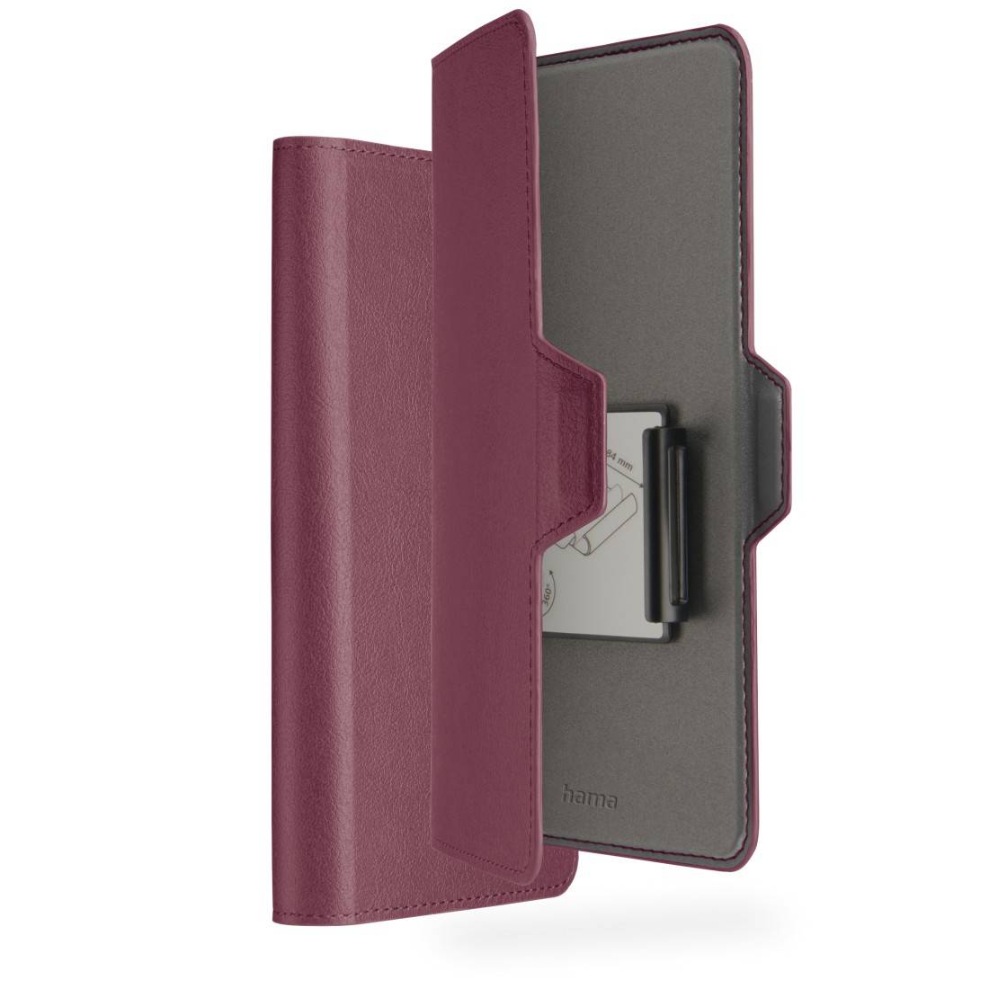 hama 00118898 Handytasche, Universal, Eco, für Handygröße 8,0 x 17,0 cm, Rot