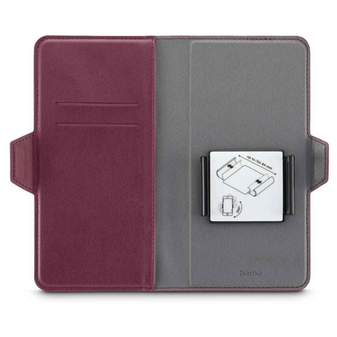 hama 00118898 Handytasche, Universal, Eco, für Handygröße 8,0 x 17,0 cm, Rot