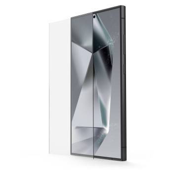 hama 00222714 Handy-Schutzglas "Clear Protect" für Samsung Galaxy S24 Ultra, Montagehilfe