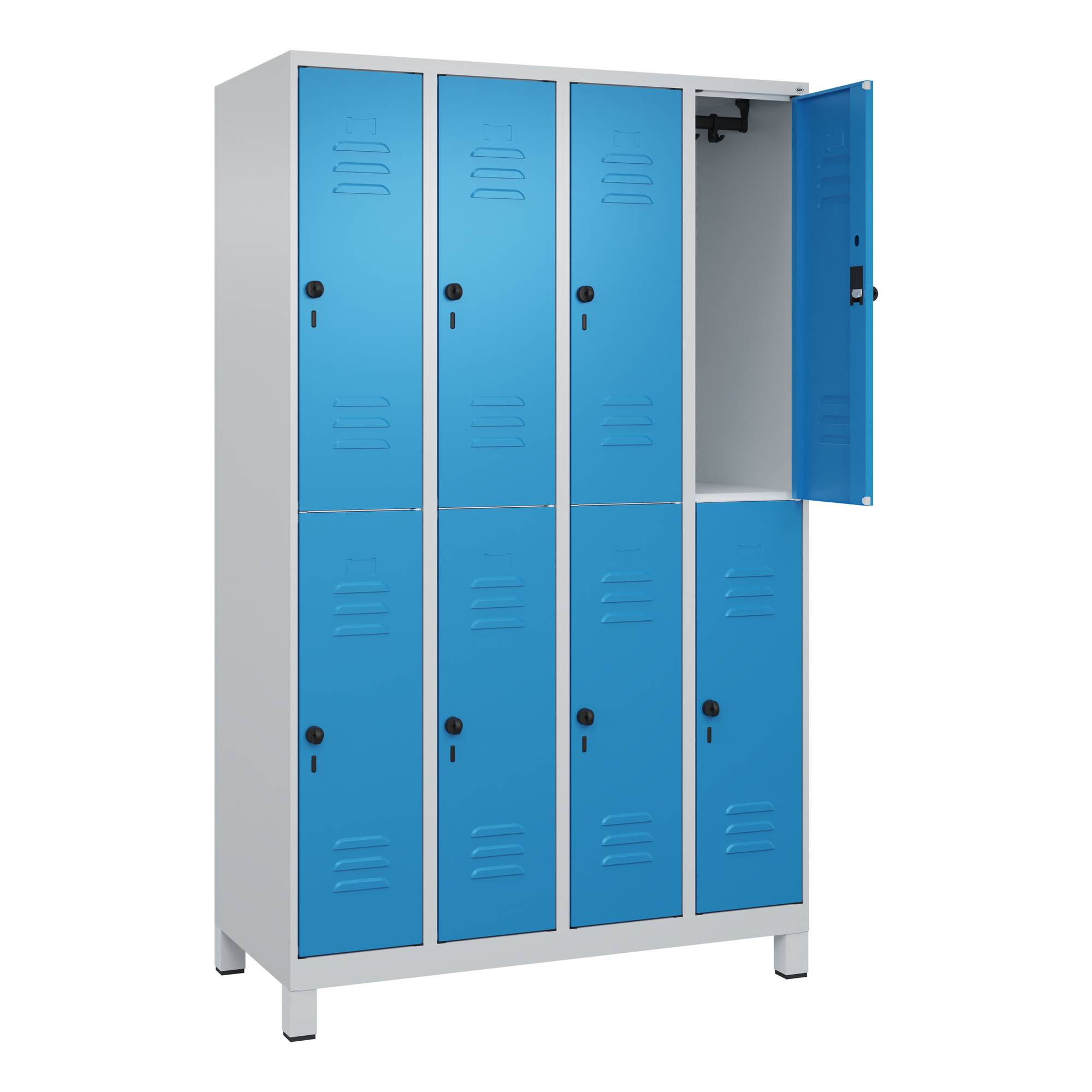 Spind Classic PLUS doppelt 4Abt 1950x1200x500 lgr/lbl