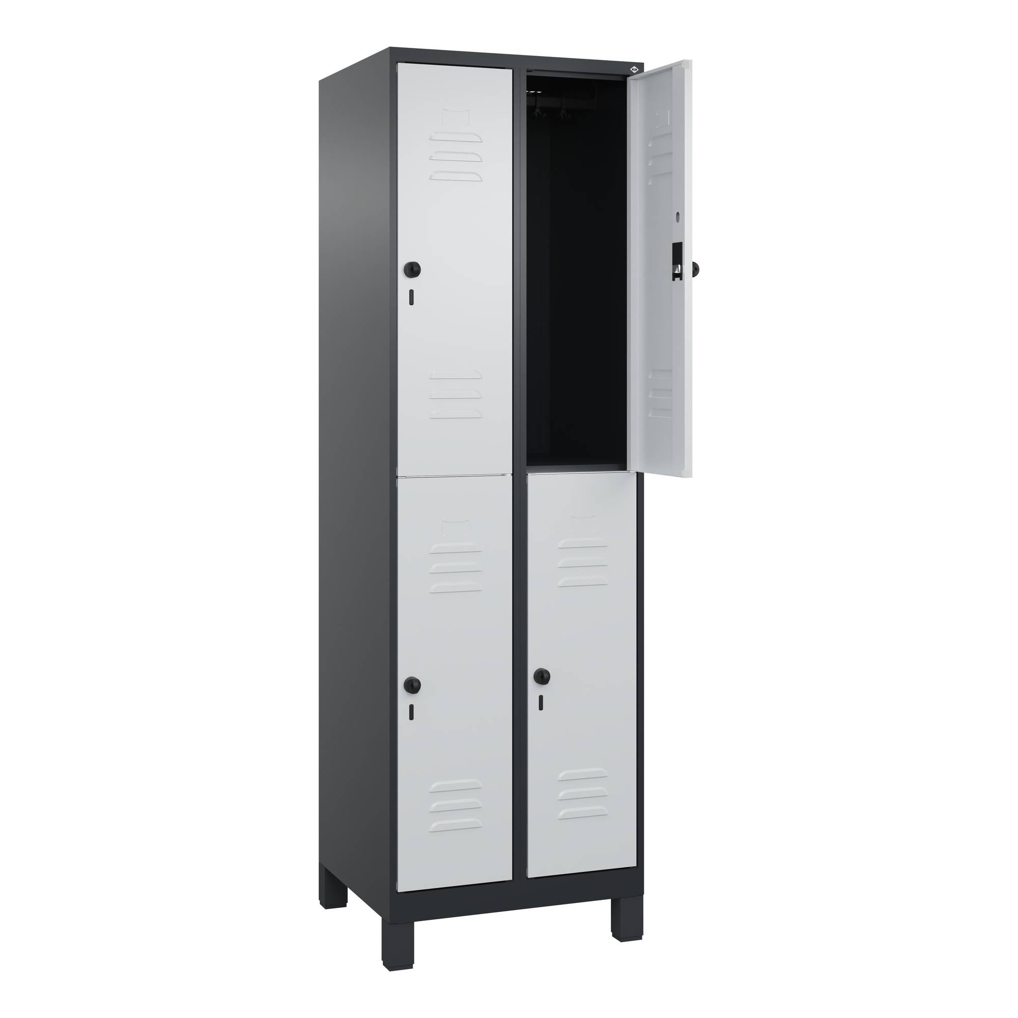 Spind Classic PLUS doppelt 2Abt 1950x600x500 sgr/lgr