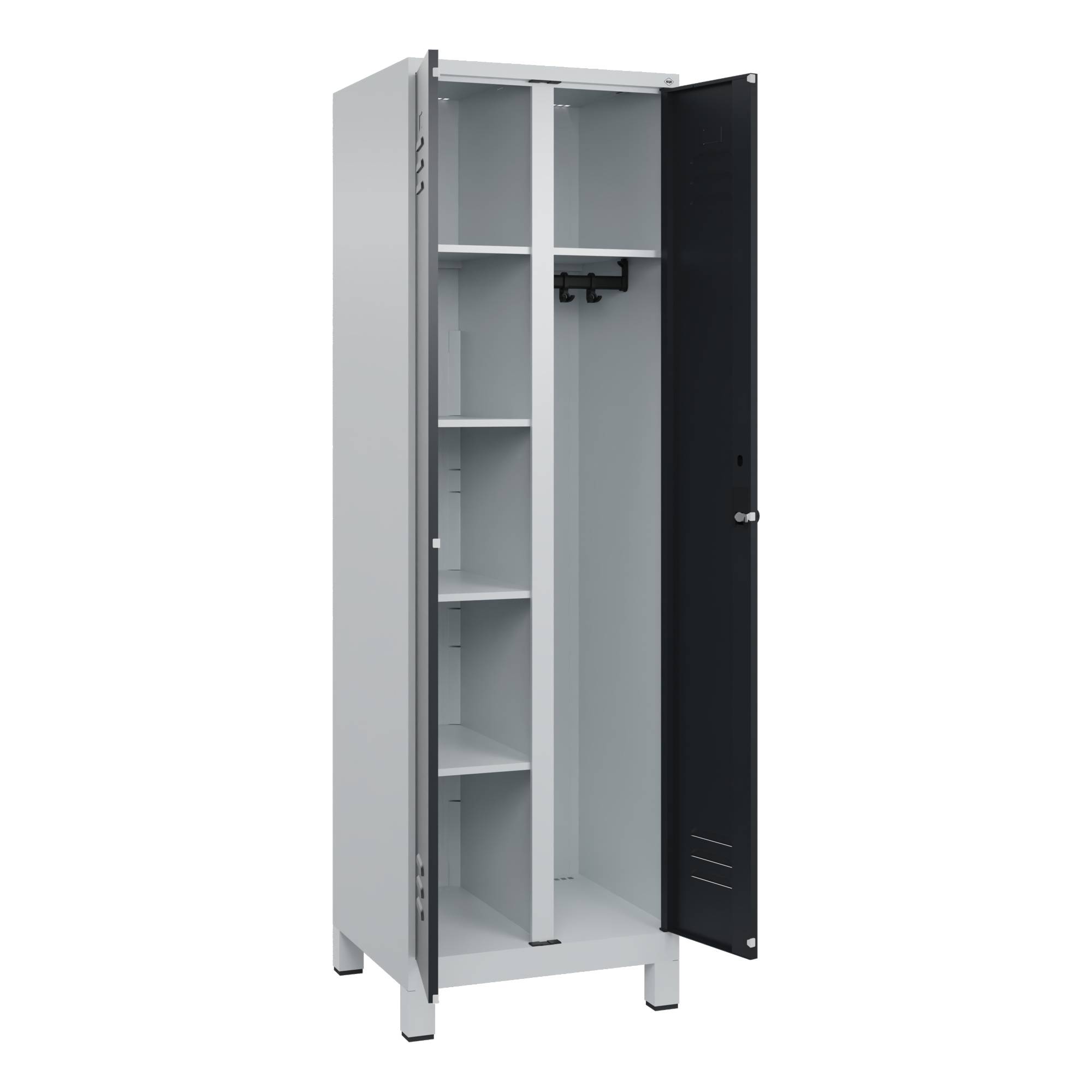 Garderobenschrank Classic PLUS 2Abt 1950x600x500 lgr/sgr