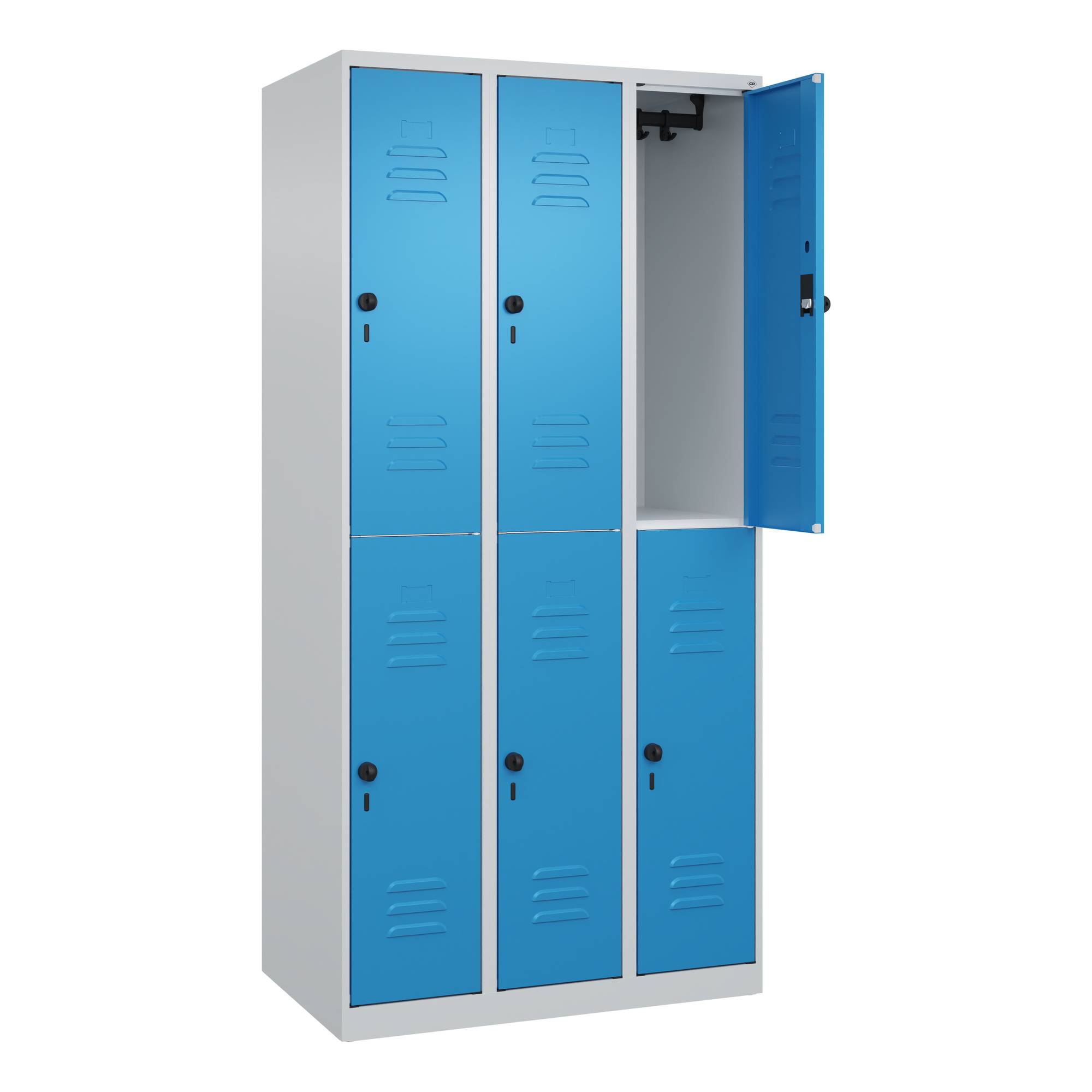 Spind Classic PLUS doppelt 3Abt 1850x900x500 lgr/lbl