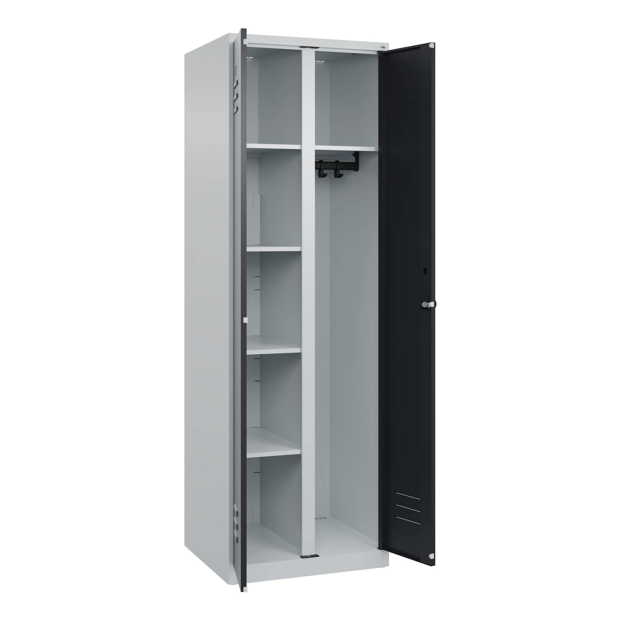 Garderobenschrank Classic PLUS 2Abt 1850x600x500 lgr/sgr