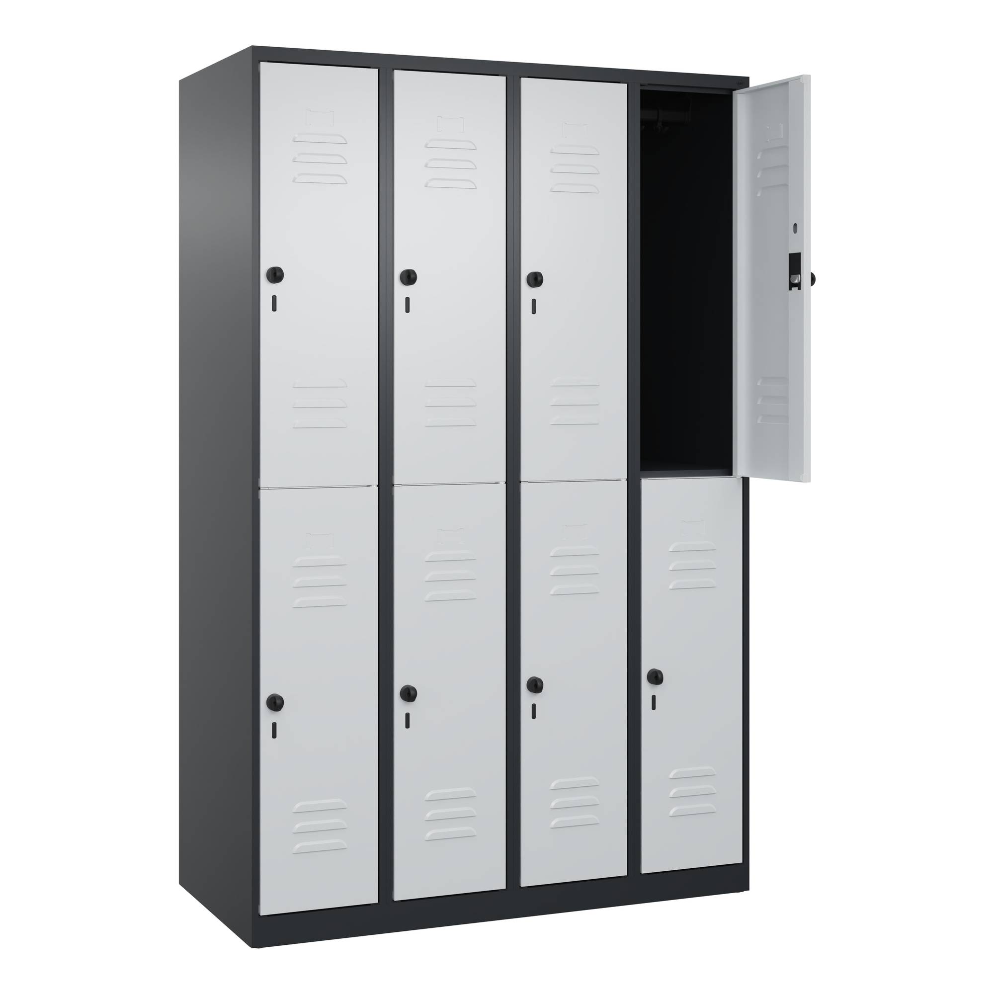 Spind Classic PLUS doppelt 4Abt 1850x1200x500 sgr/lgr