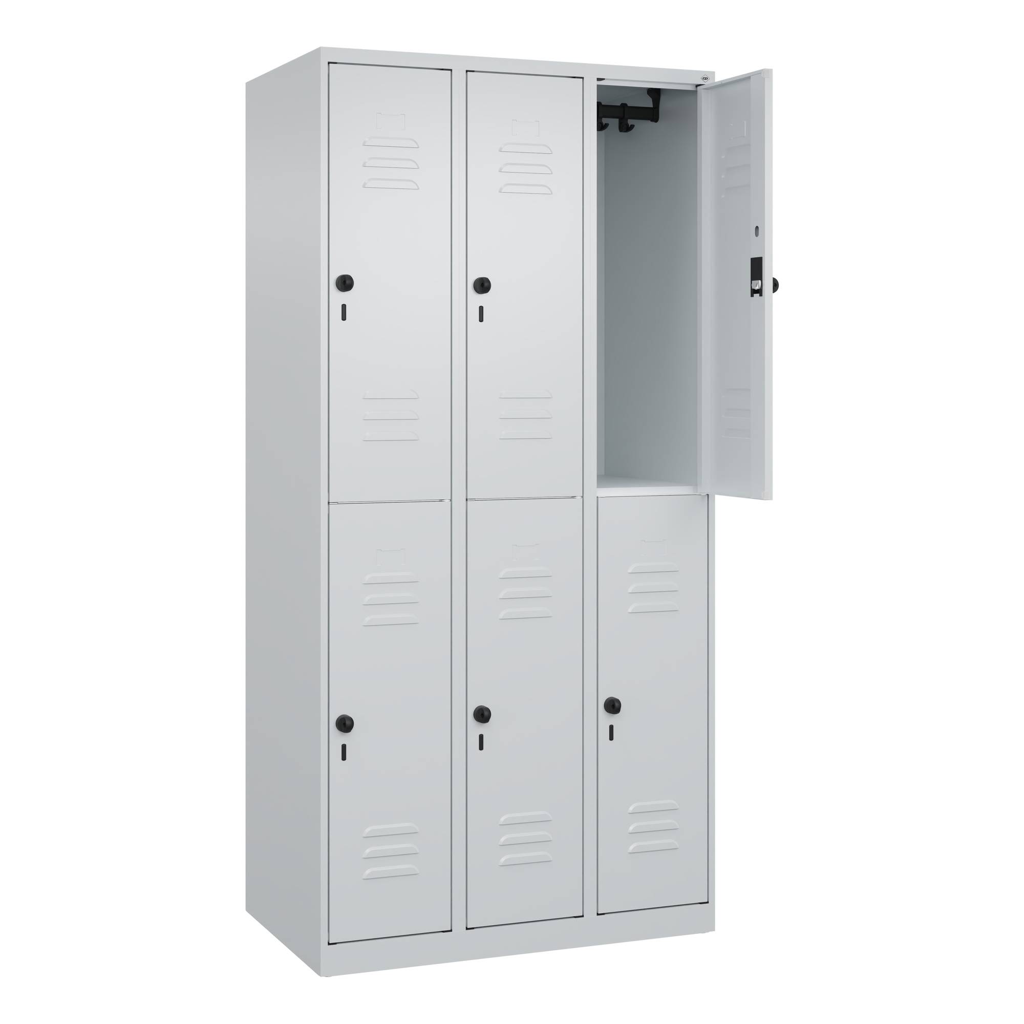 Spind Classic PLUS doppelt 3Abt 1850x900x500 lgr/lgr
