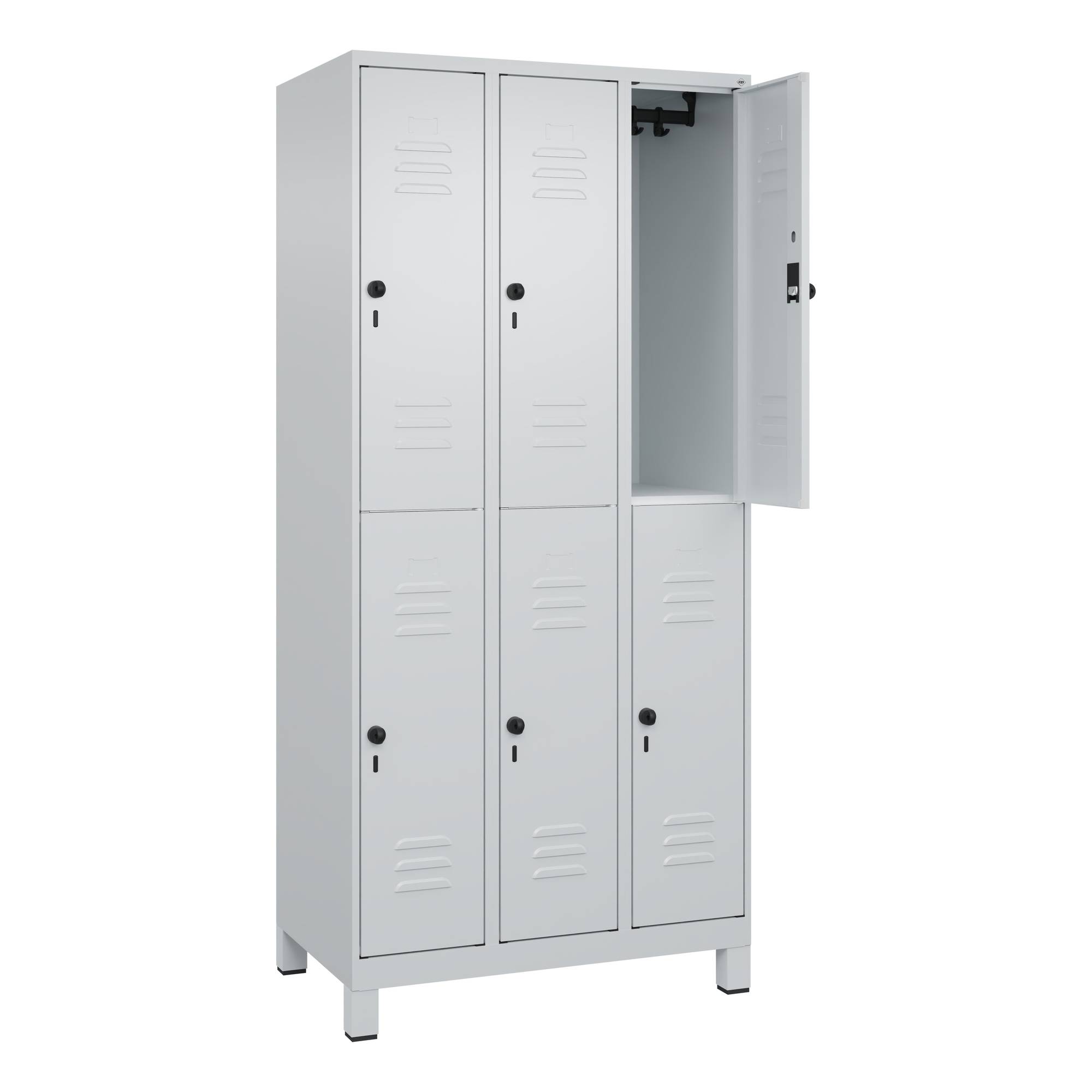 Spind Classic PLUS doppelt 3Abt 1950x900x500 lgr/lgr
