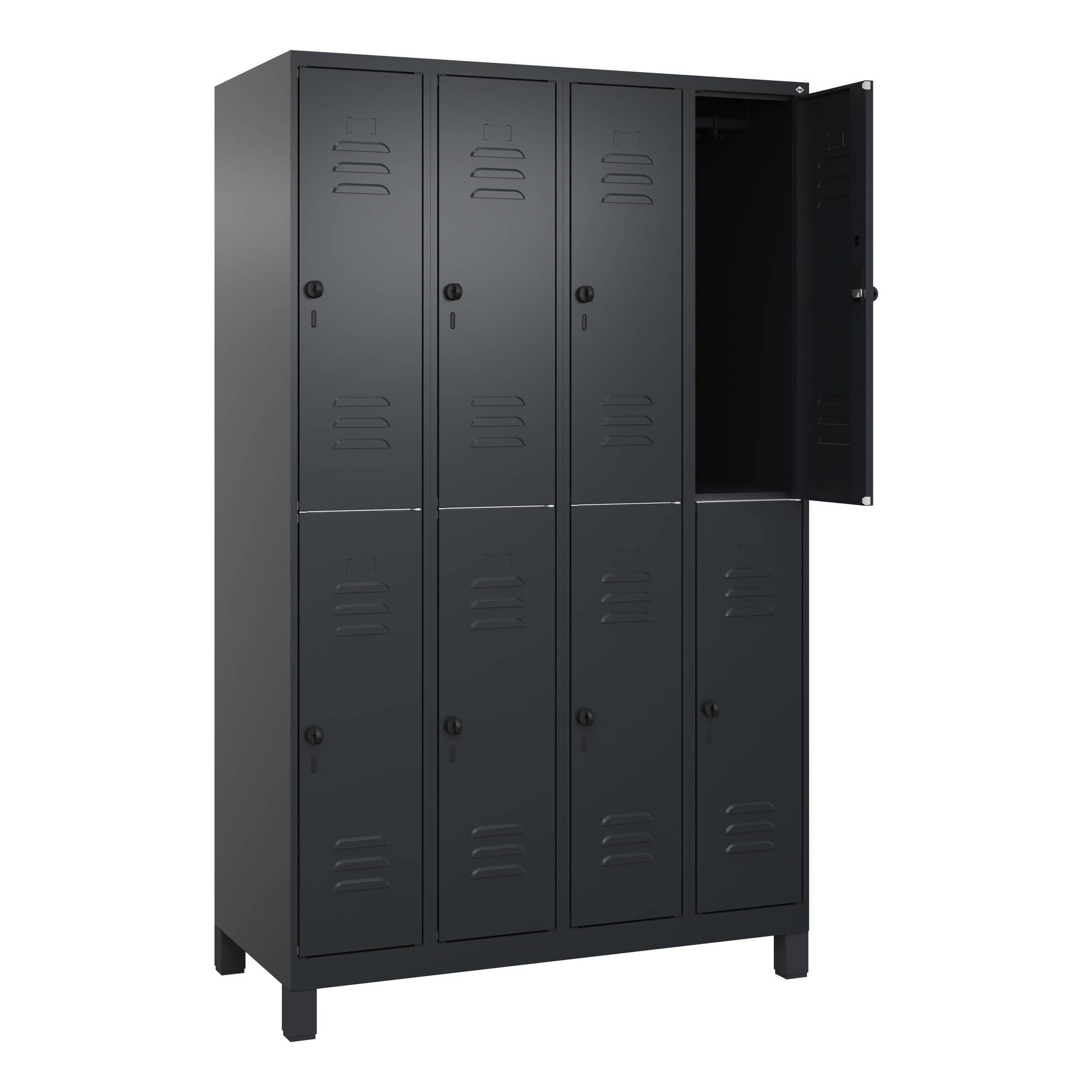 Spind Classic PLUS doppelt 4Abt 1950x1200x500 sgr/sgr
