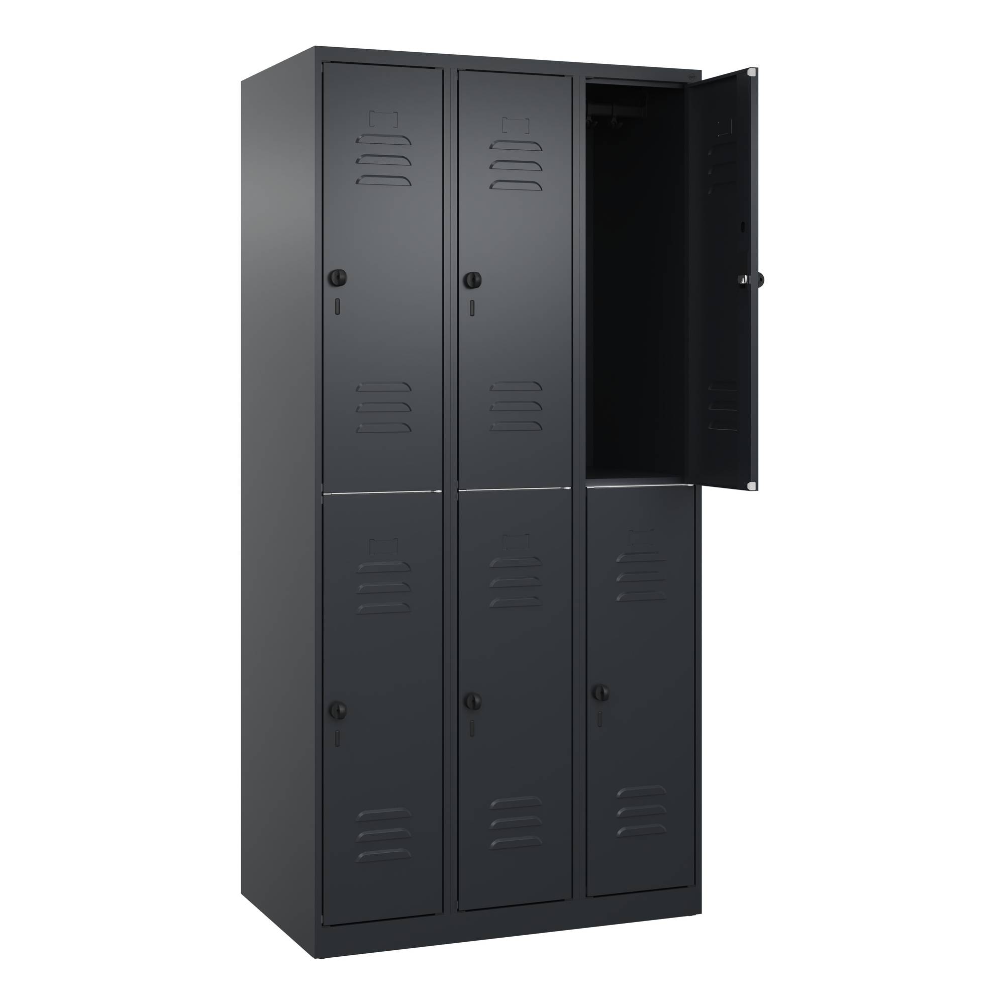 Spind Classic PLUS doppelt 3Abt 1850x900x500 sgr/sgr