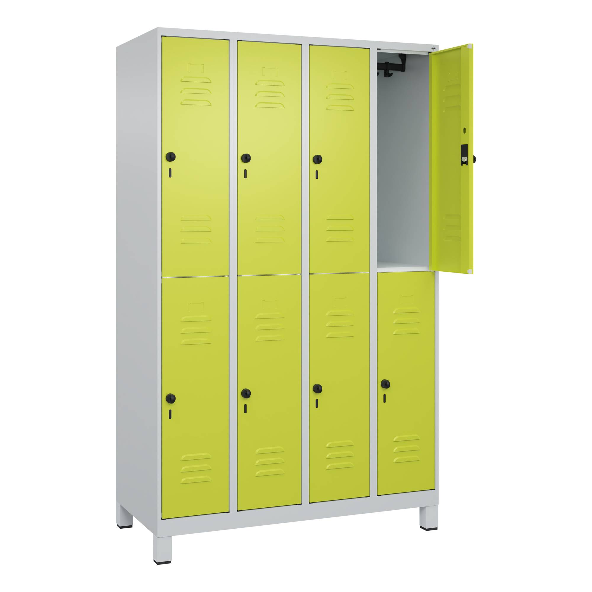 Spind Classic PLUS doppelt 4Abt 1950x1200x500 lgr/cgn