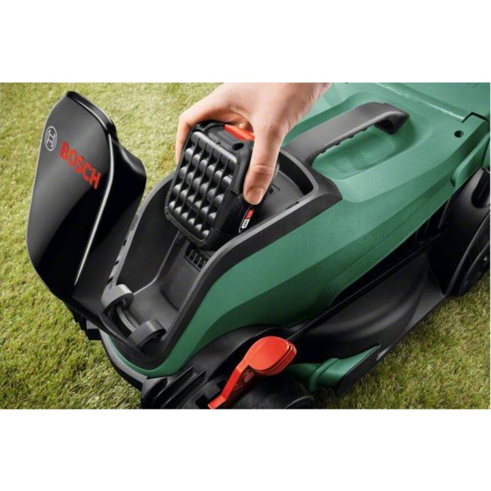 Bosch Home and Garden CityMower 18V-32 Akku Akku-Rasenmäher ohne Akku, ohne Ladegerät, mit Schnitthöhenverstellung, Heckauswurf 18 V Schnittbrei