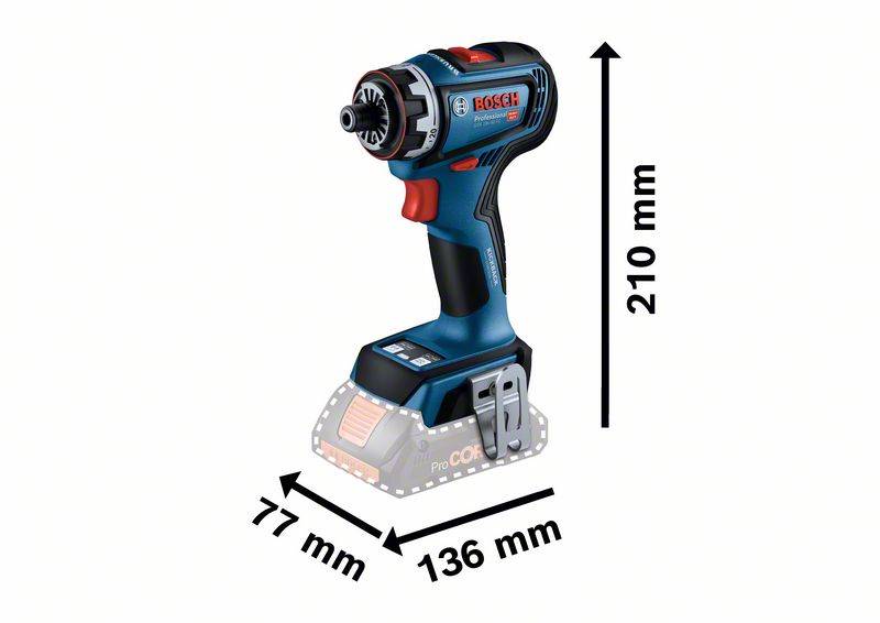 Bosch Professional GSR 18V-90 FC 06019K6200 Akku-Bohrschrauber 18V Li-Ion inkl. 2. Akku, inkl. Ladegerät, inkl. Koffer