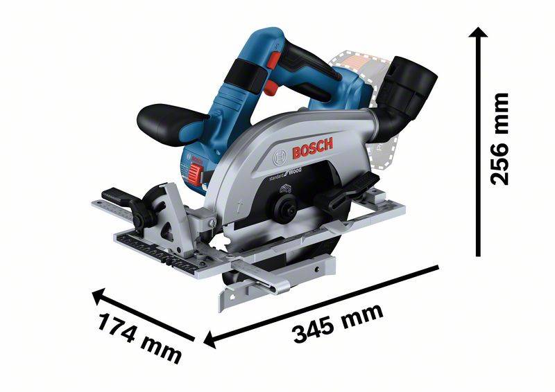 Bosch Professional GKS 18V-57-2 L Akku-Handkreissäge Schnitttiefe max. (90°) 57 mm inkl. 2. Akku, inkl. Ladegerät, inkl. Koffer 18 V 5.5 Ah