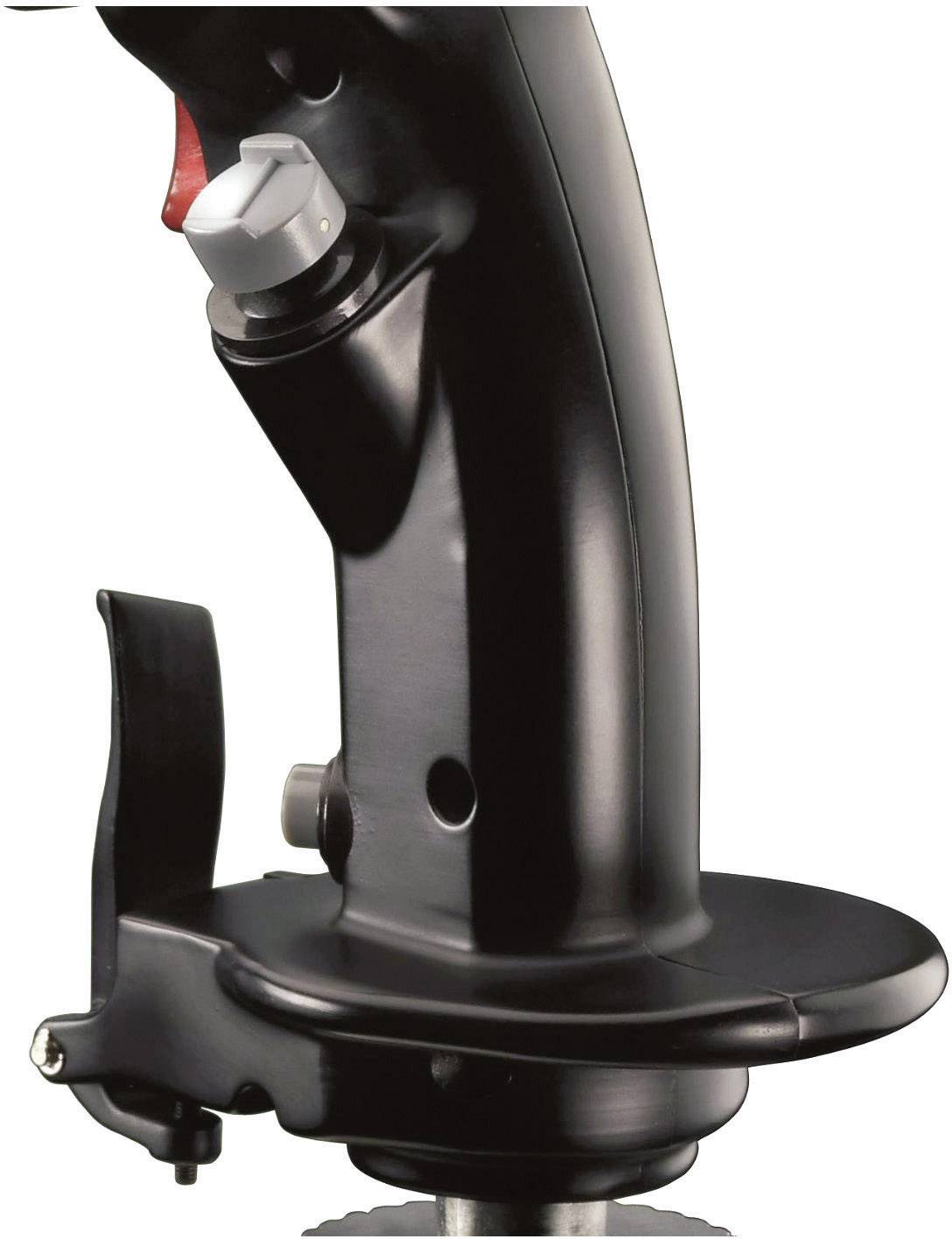 Ein schwarzes, ergonomisch geformtes Griffstück mit Hebel und Drehknopf. Es gehört zu einem Werkzeug, möglicherweise einer Motorsäge.