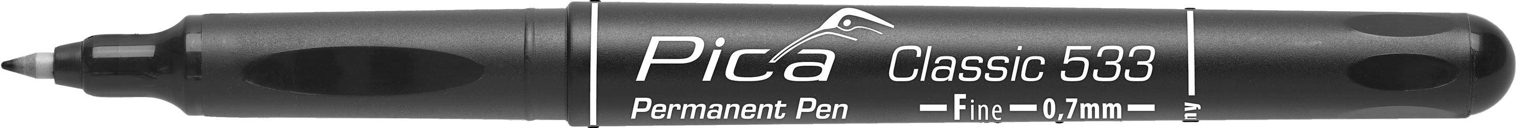 PICA Classic Permanent Pen, 533/46/SB, Fine, schwarz
