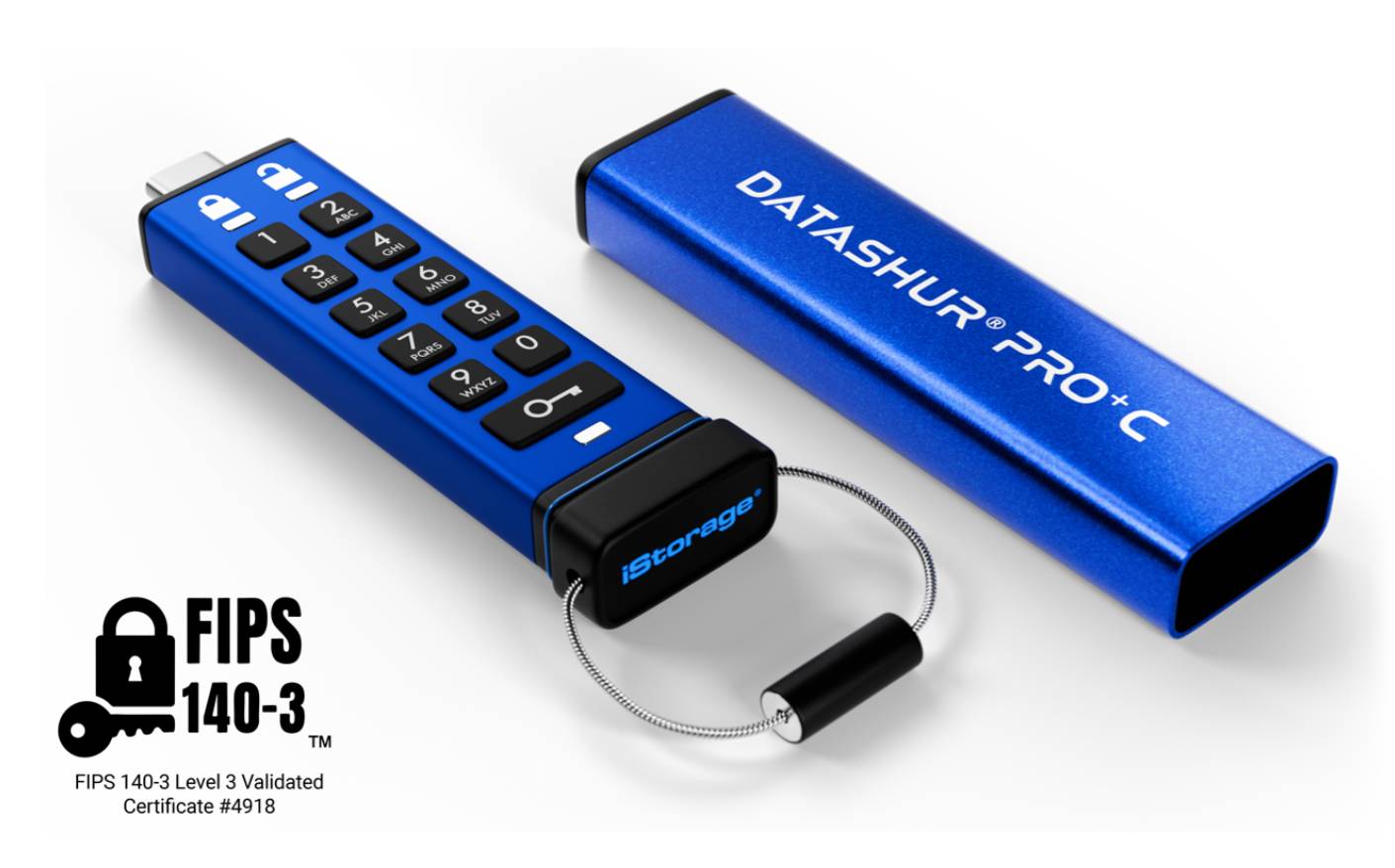 iStorage datAshur PRO+ C USB-Flash-Laufwerk verschlüsselt 256 GB USB 3.2 Gen 1