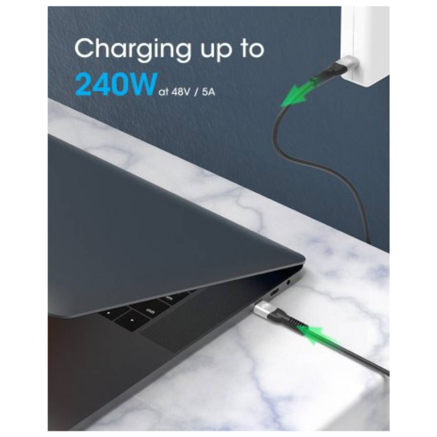 Manhattan USB-C to USB-C Cable (240W), 2m, Male to Male, Black, 480 Mbps (USB 2.0)