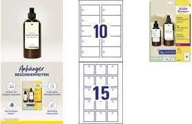 AVERY Zweckform Anhänger, Karton, 185 g/qm, 90 x 50 mm, weiß (72000113)