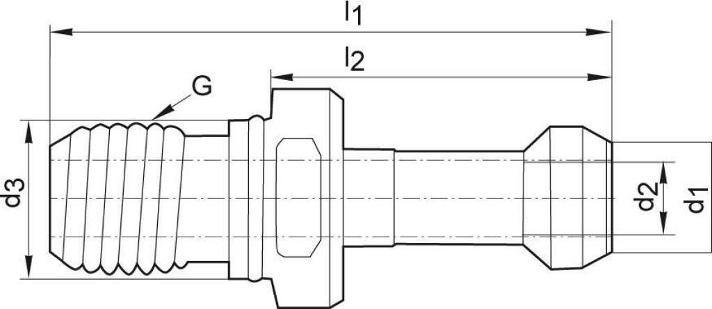 Anzugsbolzen JISB6339 BT30 45Grad Innenkühlung FORMAT