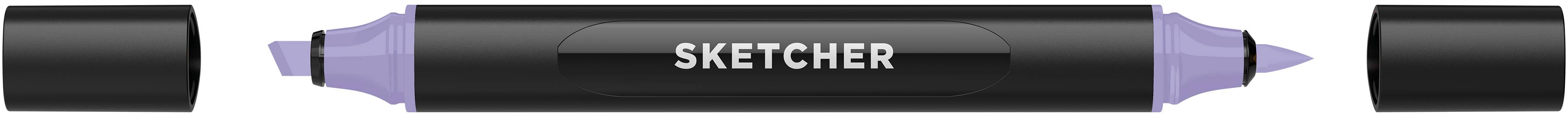 Twinmarker Sketcher brush+chisel V 220 blaubeere hell