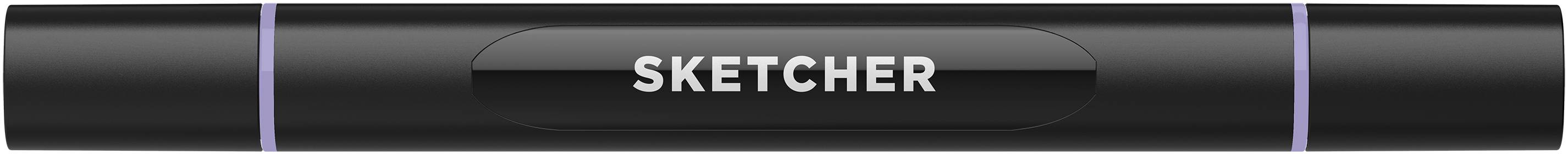 Twinmarker Sketcher brush+chisel V 220 blaubeere hell