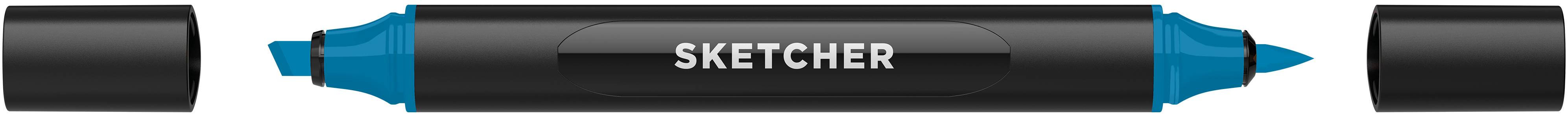 Twinmarker Sketcher brush+chisel B 245 brilliantblau