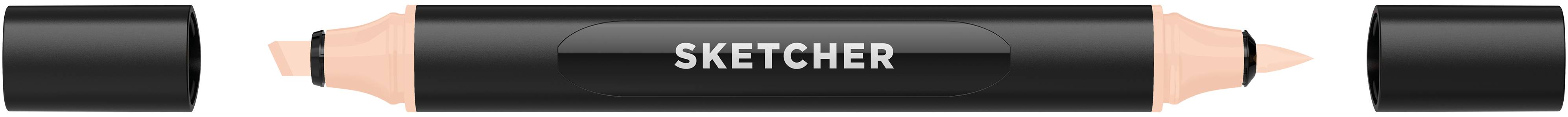 Twinmarker Sketcher brush+chisel O 035 aprikose hell