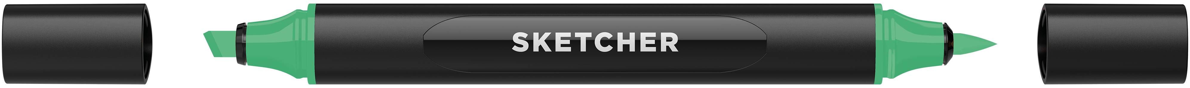 Twinmarker Sketcher brush+chisel G 355 saftgrün