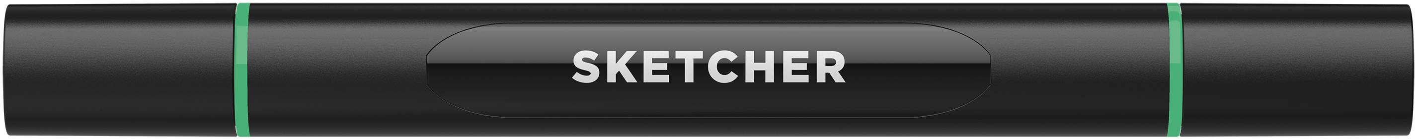 Twinmarker Sketcher brush+chisel G 355 saftgrün