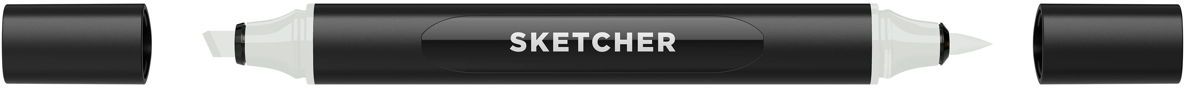 Twinmarker Sketcher brush+chisel GG490 grüngrau 2