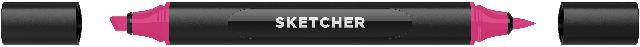 Twinmarker Sketcher brush+chisel P 170 schockpink dunkel