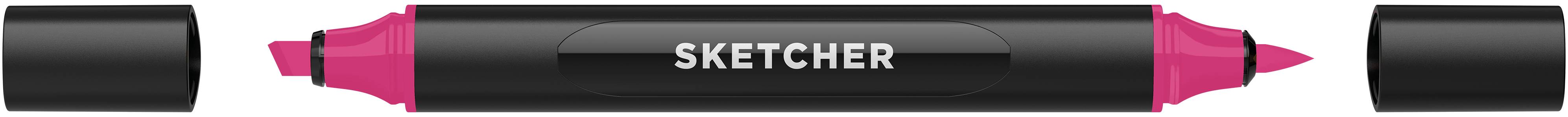 Twinmarker Sketcher brush+chisel P 170 schockpink dunkel