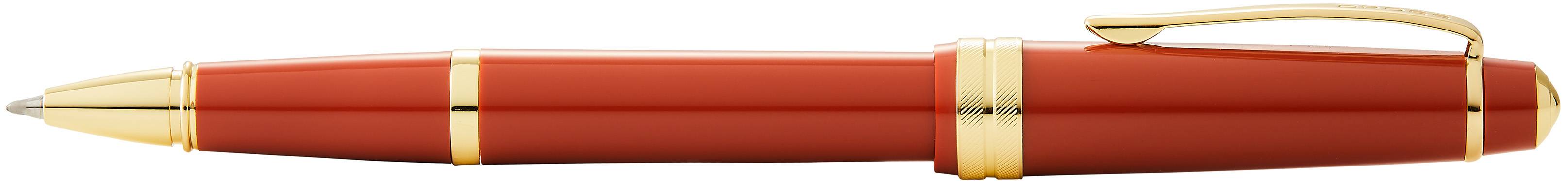 Rollerball Cross Bailey Light Bernstein mit Goldbeschlägen, Fein, in Geschenkbox