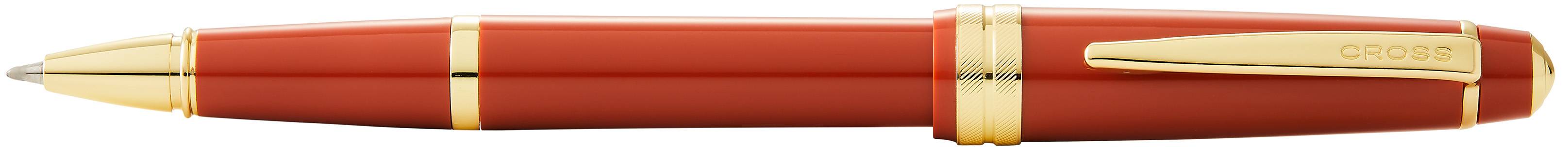 Rollerball Cross Bailey Light Bernstein mit Goldbeschlägen, Fein, in Geschenkbox