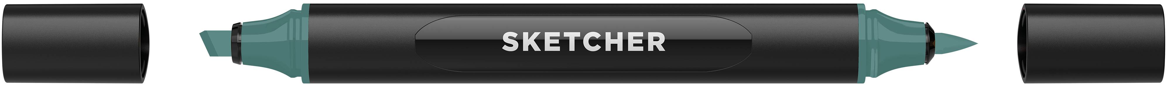 Twinmarker Sketcher brush+chisel T 340 grünspan