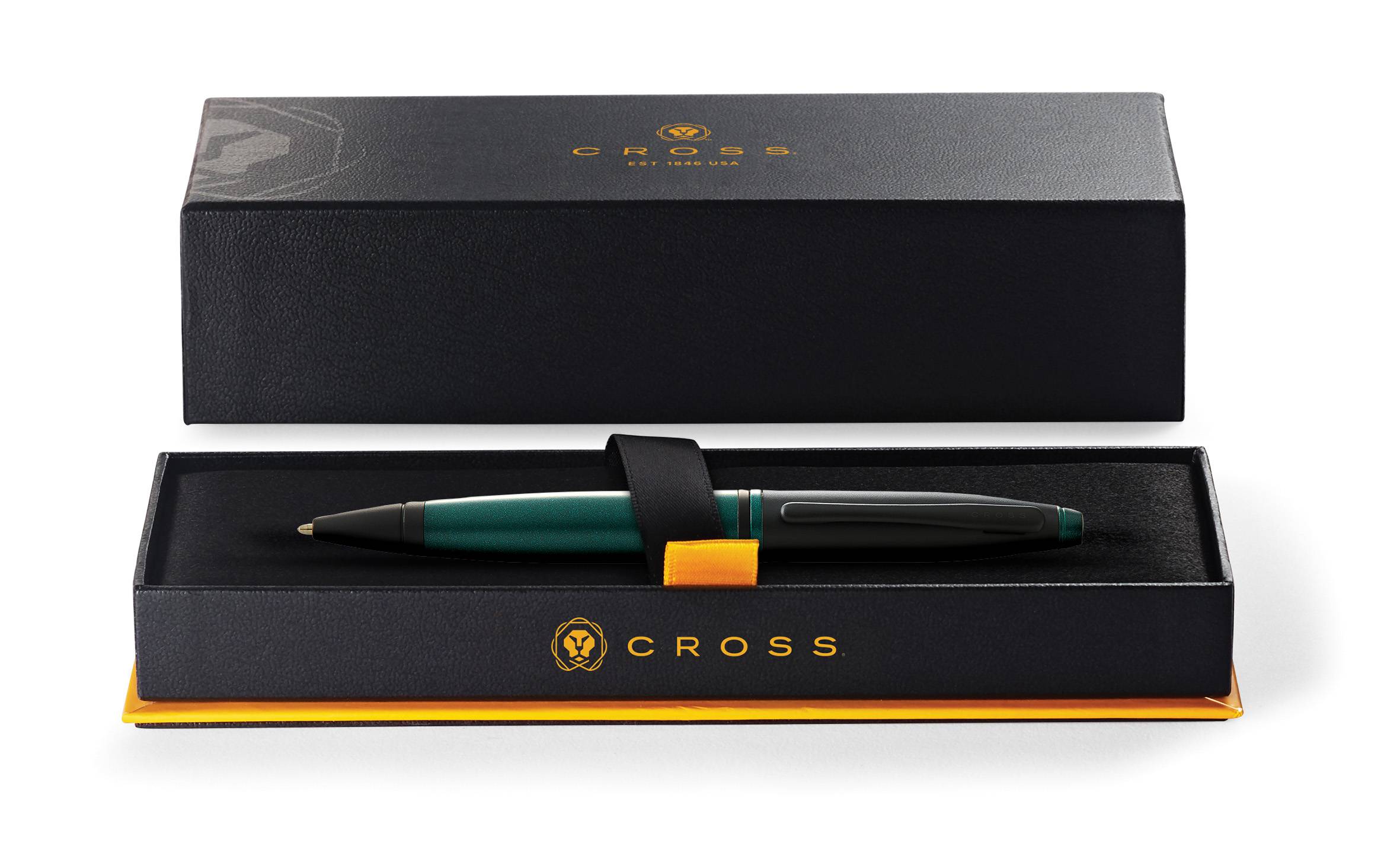 Kugelschreiber Cross Calais Mattgrün/Schwarz in Geschenkbox