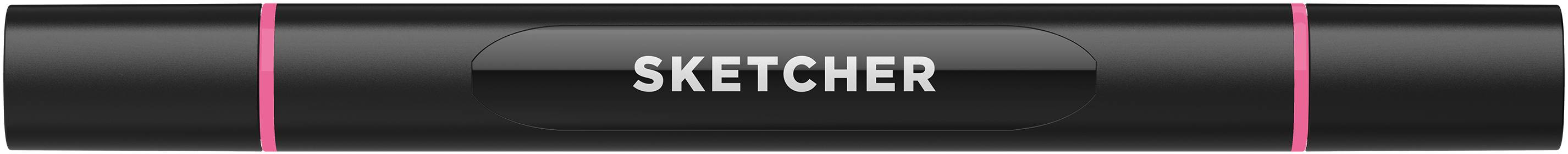 Twinmarker Sketcher brush+chisel P 160 schockpink mittel