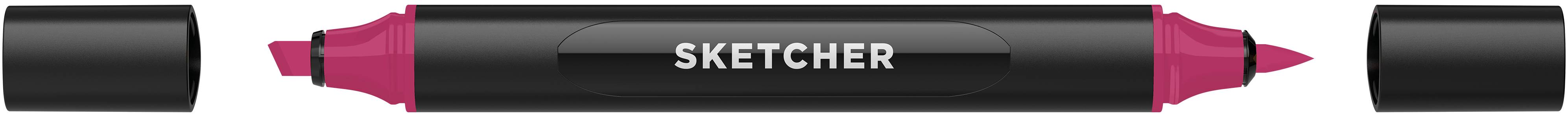 Twinmarker Sketcher brush+chisel R 105 weinrot