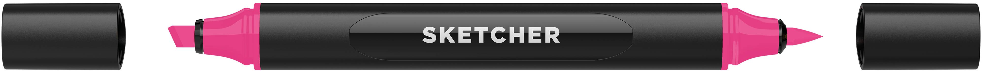 Twinmarker Sketcher brush+chisel P 165 schockpink