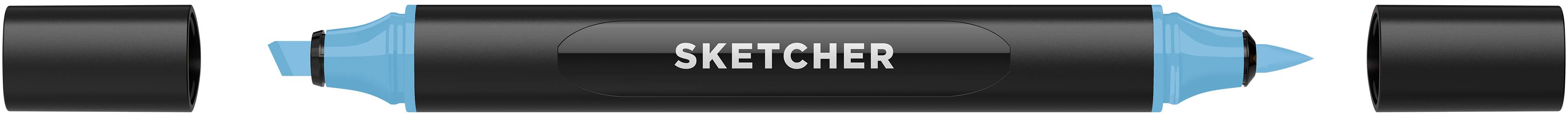 Twinmarker Sketcher brush+chisel B 280 jeansblau mittel