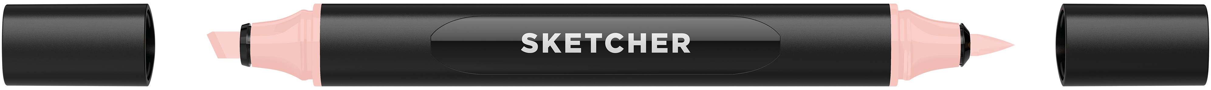 Twinmarker Sketcher brush+chisel R 070 koralle mittel