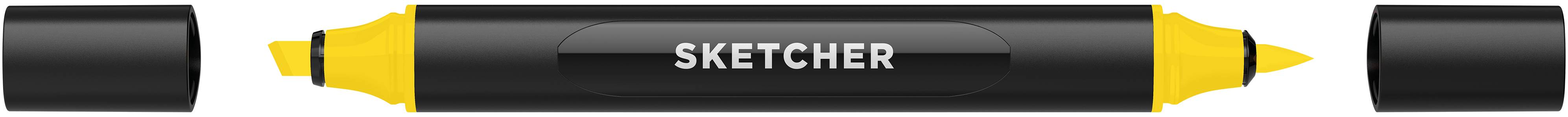 Twinmarker Sketcher brush+chisel Y 030 goldgelb