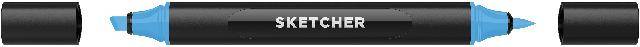 Twinmarker Sketcher brush+chisel B 235 kristallblau dunkel